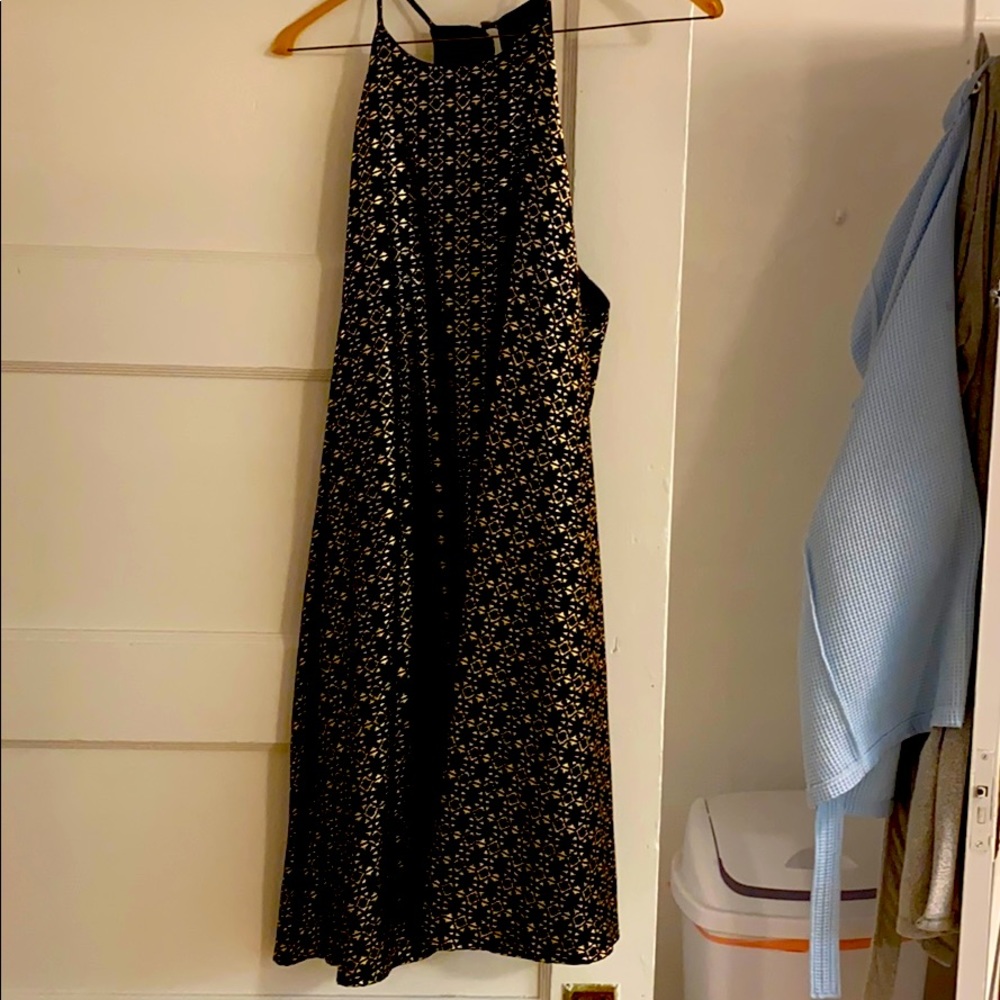 Everly black and gold shimmer dress